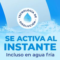 Hojas de detergente Nuvy disolviéndose rápidamente en agua fría con tecnología avanzada