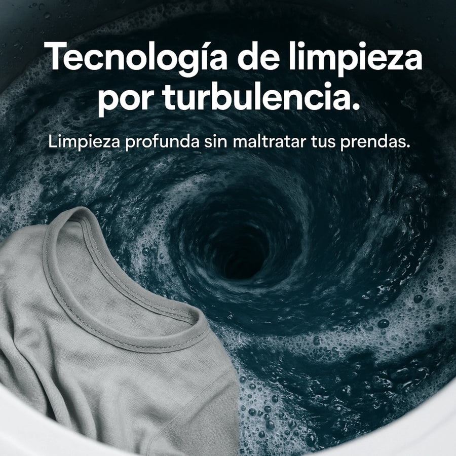 Tecnología de limpieza por turbulencia: lavado profundo sin dañar tus prendas