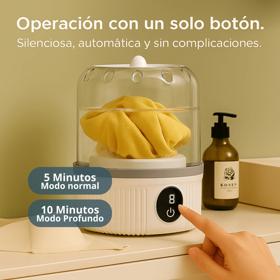 Modos de uso de DryNest Wave: lavado normal y profundo con un solo botón