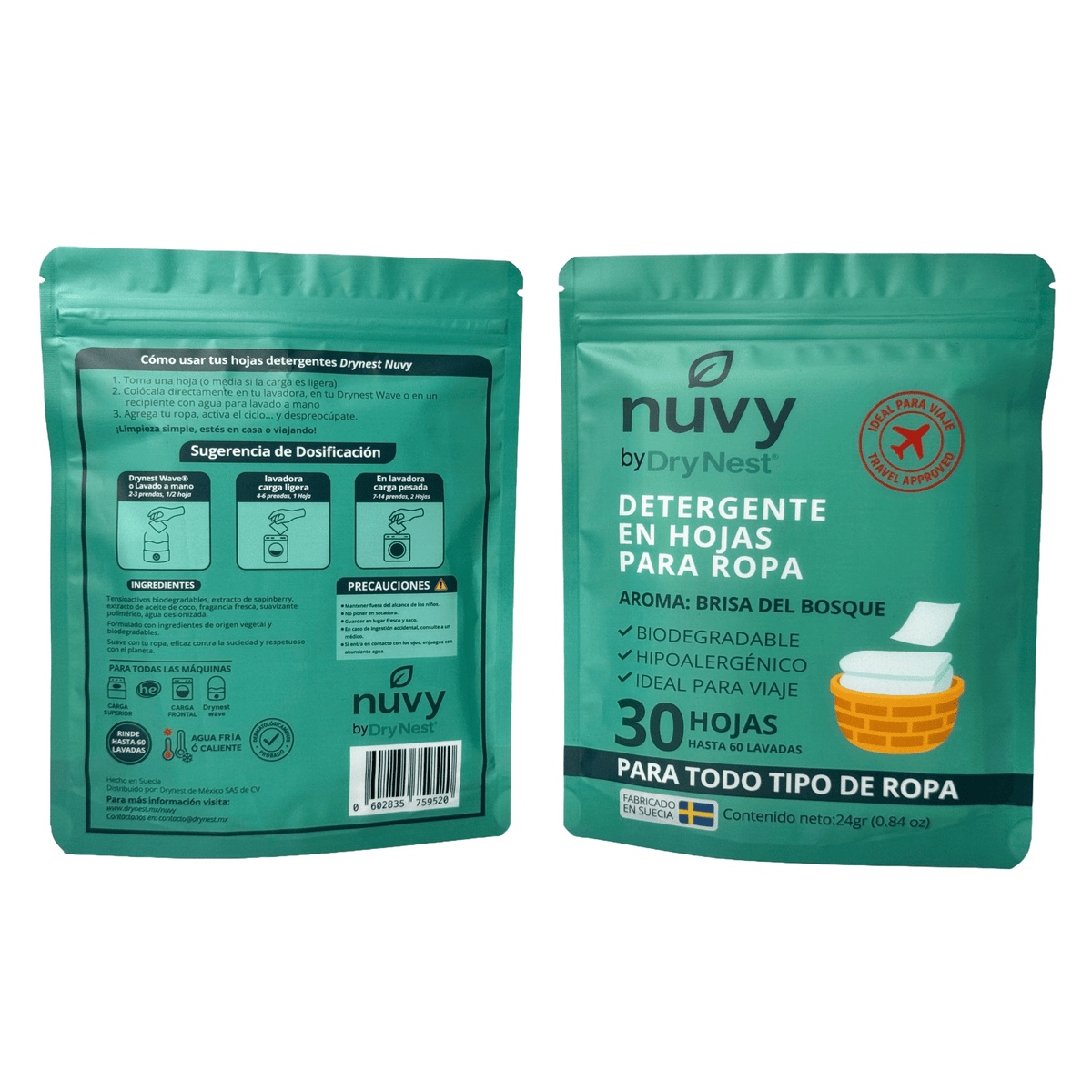 Nuvy by DryNest® – El detergente líquido ya no viaja contigo